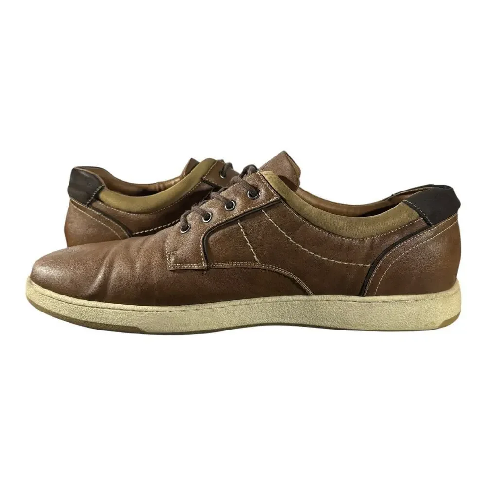 Hawker Rye Shoes Men’s 13 Larelissi Contrast Stitch Sneakers Brown Leather Lace